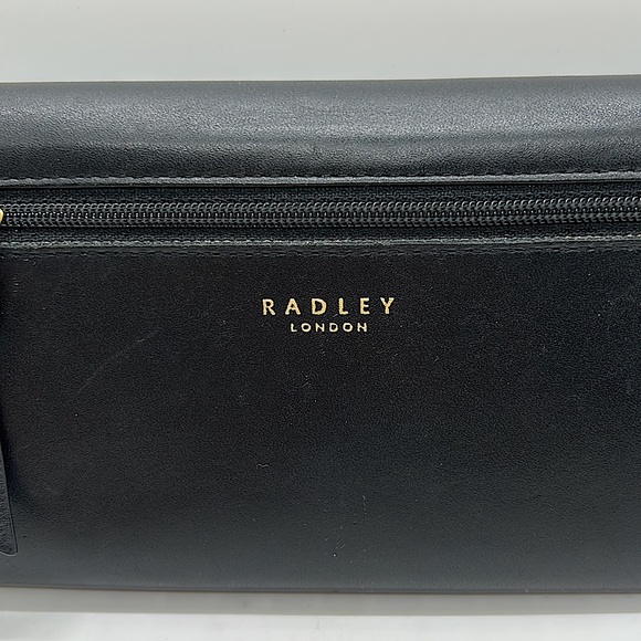 Radley London Super Cute Black Leather Slim Long Wallet Clutch Purse Bag 🌸🌸 - Picture 4 of 7